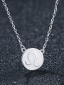 thumb 925 Sterling Silver With Platinum Plated Simplistic  Smooth Round Necklaces 0