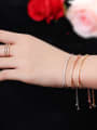 thumb Copper With Cubic Zirconia Simplistic Fringe Free size Bracelets 1