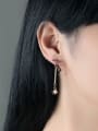 thumb Fashion Square Cube Rose Gold Plated Drop Earrings 1