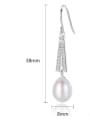 thumb Sterling silver natural freshwater pearls micro-set 3A zircon earrings 3