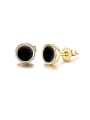 thumb Black 18K Gold Plated Acrylic Earrings 0