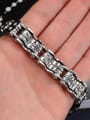 thumb Personalized Cubic Rhinestones Titanium Bracelet 2