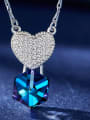 thumb Blue Crystal S925 Silver Necklace 2