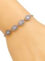 thumb Copper With Cubic Zirconia Fashion Oval  adjustable Bracelets 4