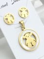 thumb Stud Earrings Pendant Round Shaped Set 0