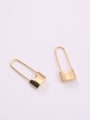 thumb Titanium With Gold Plated Simplistic Pin Clip On Earrings 0