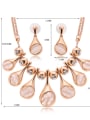 thumb Alloy Imitation-gold Plated Fashion Oval shaped Artificial Stones Four Pieces Jewelry Set 3