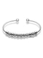 thumb Fashion Little Beads 999 Silver Opening Bangle 0