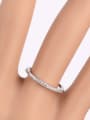 thumb Hot Selling Single Lines Zircons Copper Ring 1