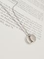 thumb 925 Sterling Silver With Platinum Plated Classic Round Necklaces 1