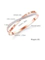 thumb Stainless Steel With Rose Gold Plated Personality Irregular Bangles 2