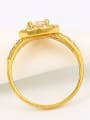 thumb Copper Alloy 24K Gold Plated Creative Ethnic Zircon Women Engagement Ring 2