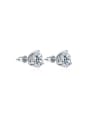 thumb Charming Round Shaped Zircon Stud Earrings 0