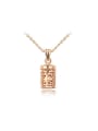 thumb Personality Rose Gold Hollow Bucket Shaped Necklace 0