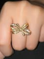 thumb Copper With Cubic Zirconia Cute Bowknot Rings 1