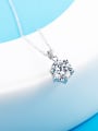 thumb 18K White Gold Austria Crystal Round Shaped Necklace 2
