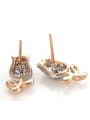 thumb Copper Alloy Multi-gold Plated Fashion Flower Zircon stud Earring 2