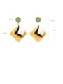 thumb Alloy With Platinum Plated Simplistic Geometric Drop Earrings 2