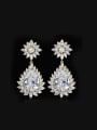thumb Western Style Zircons Plating Drop Cluster earring 2