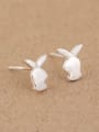 thumb Tiny Bunny Silver stud Earring 2