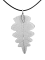 thumb Exquisite Geometric Shaped Natural Leaf Necklace 3