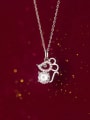 thumb 925 Sterling Silver With Platinum Plated Cute Mouse Pendant Necklaces 0