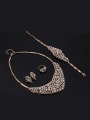 thumb Alloy Imitation-gold Plated Fashion Artificial Pearls and Rhinestones Four Pieces Jewelry Set 1