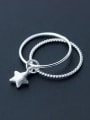 thumb Exquisite Double Layer Design Star Shaped S925 Silver Ring 0