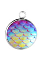 thumb Stainless Steel With  Trendy Round With Mermaid scale Charms 1