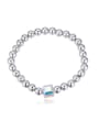 thumb Simple austrian Crystal Little Beads Alloy Bracelet 0