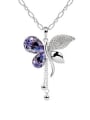 thumb Fashion austrian Crystals-studded Butterfly Pendant Alloy Necklace 2