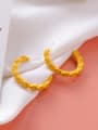 thumb Alloy With Platinum Plated Simplistic Flower Hoop Earrings 2