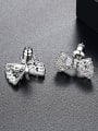 thumb AAA zircon inlaid bow earrings 2