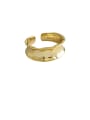 thumb 925 Sterling Silver With Gold Plated Simplistic Geometric Free Size Rings 3