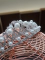thumb Micro Pave Zircons Artificial Pearls Wedding Party Hair Accessories 3