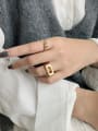 thumb 925 Sterling Silver With Gold Plated Personality Knot Free Size Rings 2
