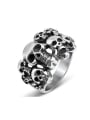 thumb Punk Exaggerated Skulls Statement Ring 0