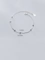 thumb 925 Sterling Silver With Platinum Plated Simplistic Chain Bracelets 2