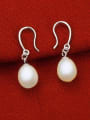 thumb Water Drop Freshwater Pearl 925 Silver Earrings 2