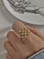 thumb 925 Sterling Silver With 18k Gold Plated Trendy Reticular Rings 1