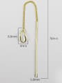 thumb Simple Slim Chain Silver Gold Plated Line Earrings 3
