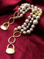 thumb Multilayer Artificial Pearls Short Alloy Necklace 3