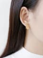 thumb Sterling silver fashion micro-inlaid snowflake zircon earrings 1