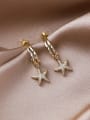 thumb Alloy With Gold Plated Delicate Star Drop Earrings 1