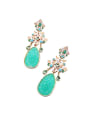 thumb Elegant Green Resin Alloy Drop Chandelier earring 1