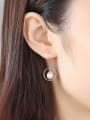 thumb Sterling Silver 8-9mm Natural Pearl simple Stud Earrings 1