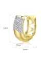 thumb Copper inlaid AAA zircon texture gold pattern Earring 3