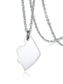 thumb Stainless Steel With Platinum Plated Simplistic  Puzzle Heart-Shaped Multi Strand Necklaces 4