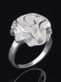 thumb Flowers Shaped White Gold Plated Women Ring 1