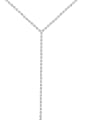 thumb Copper With Platinum Plated Simplistic Long pendant Y word Necklaces 0